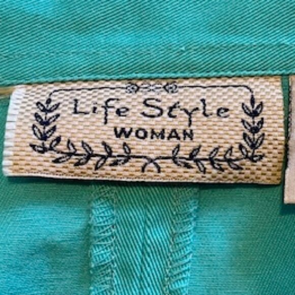 Life Style 3X Woman's Teal Blue lightweight Jacket - Picture 6 of 8